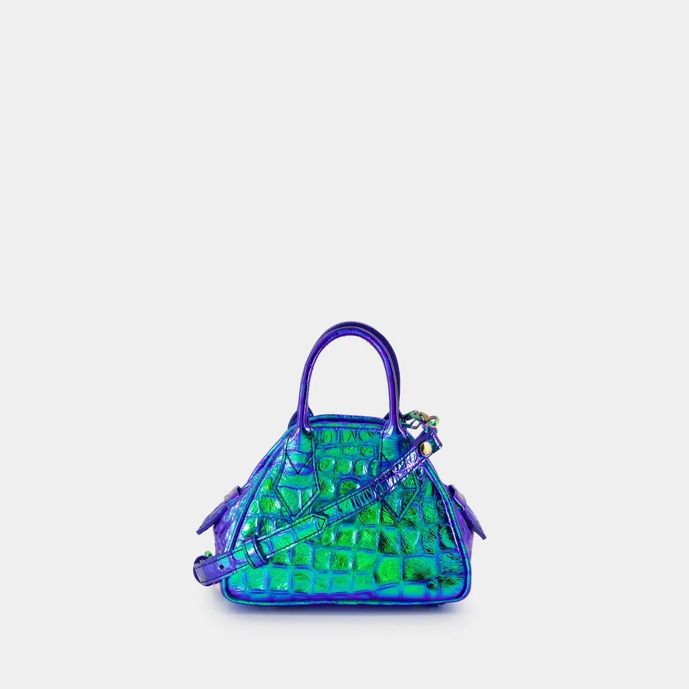 Vivienne Westwood Blauwe Krokodil-geprint Leren Crossbody Tas Blue Dames