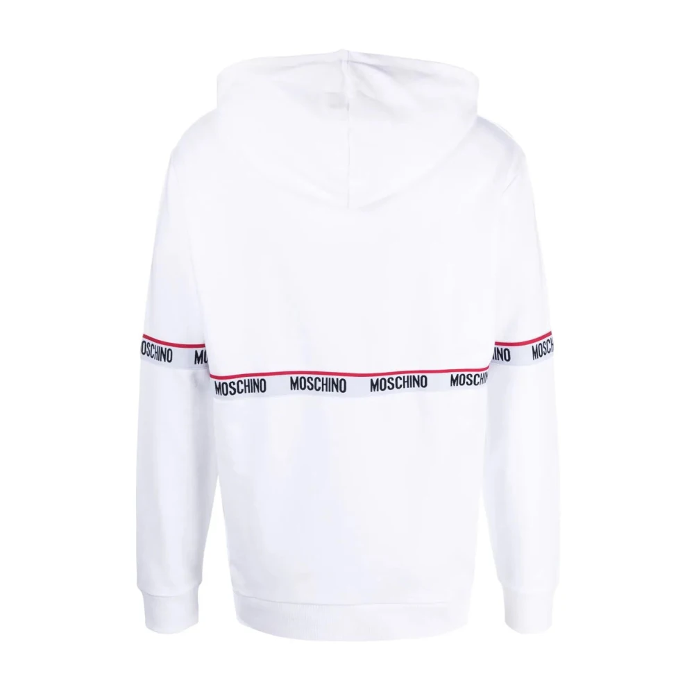 Moschino Casual Wit Katoenen Hoodie White Heren
