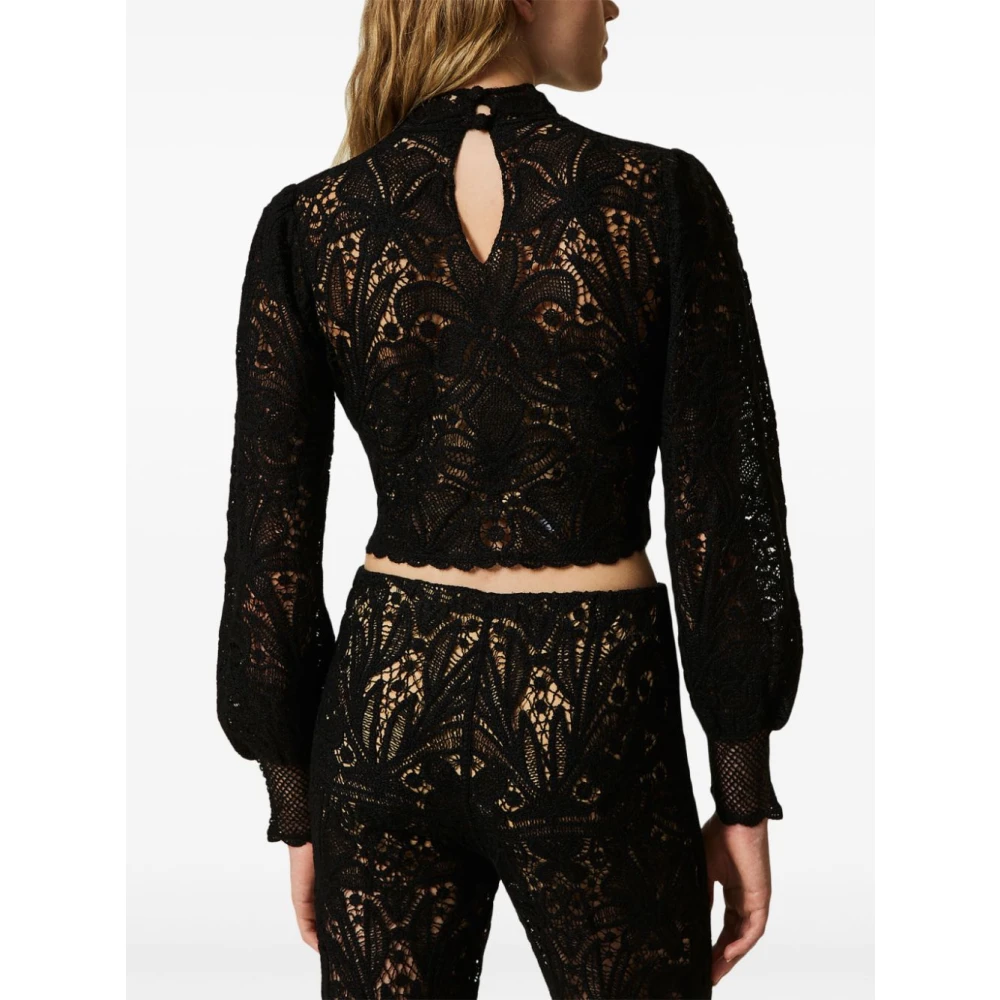 Twinset Zwarte Wolmix Stijlvolle Top Black Dames