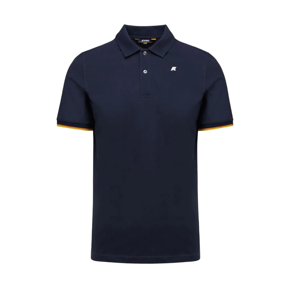 K-way Stretch katoenen poloshirt Blue Heren