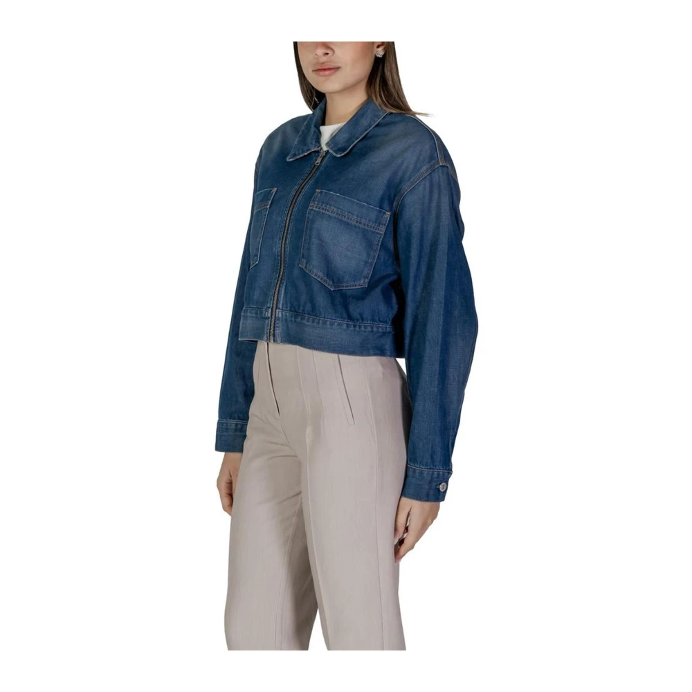 Replay Lente Zomer Katoenmix Jas Collectie Blue Dames