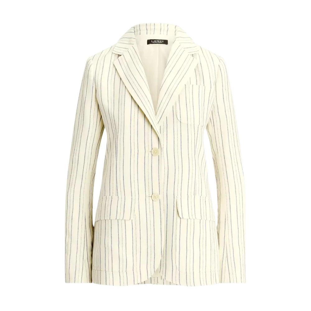 Ralph Lauren Crème gestreepte blazer Beige Dames