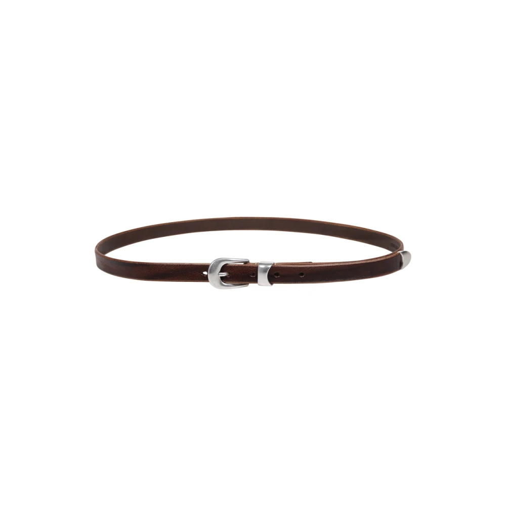Our Legacy Bruin Leren Riem Brown Heren