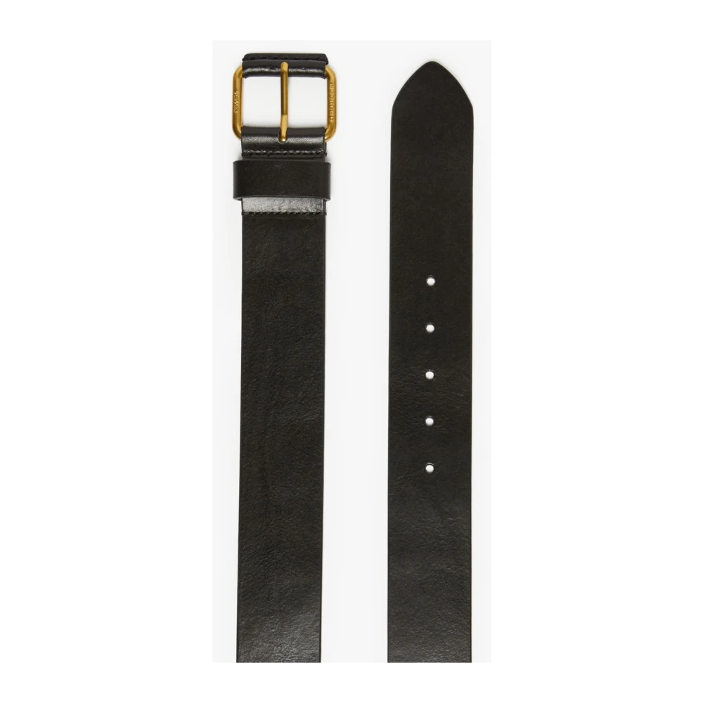 Max Mara Weekend Klassieke leren riem met gegraveerde gesp Black Dames