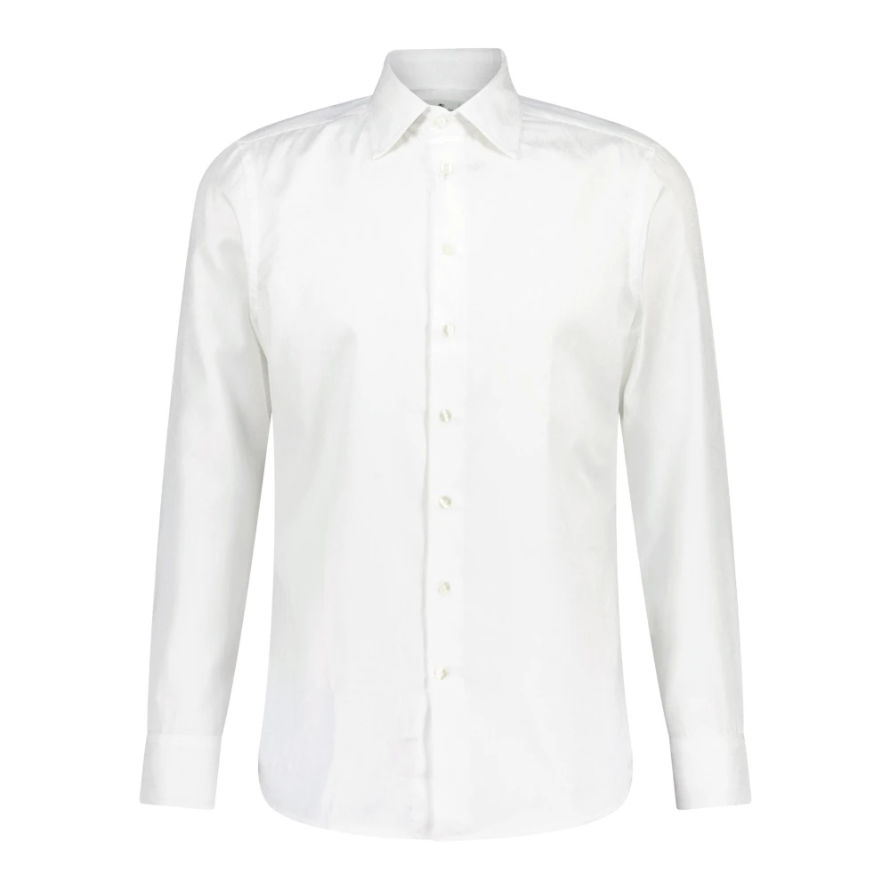 ETRO Paisley Design Katoenen Overhemd Italië White Heren