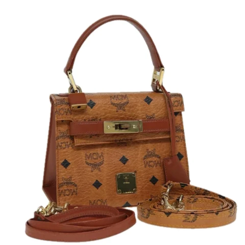 MCM Pre-owned Leather handbags Brown Dames