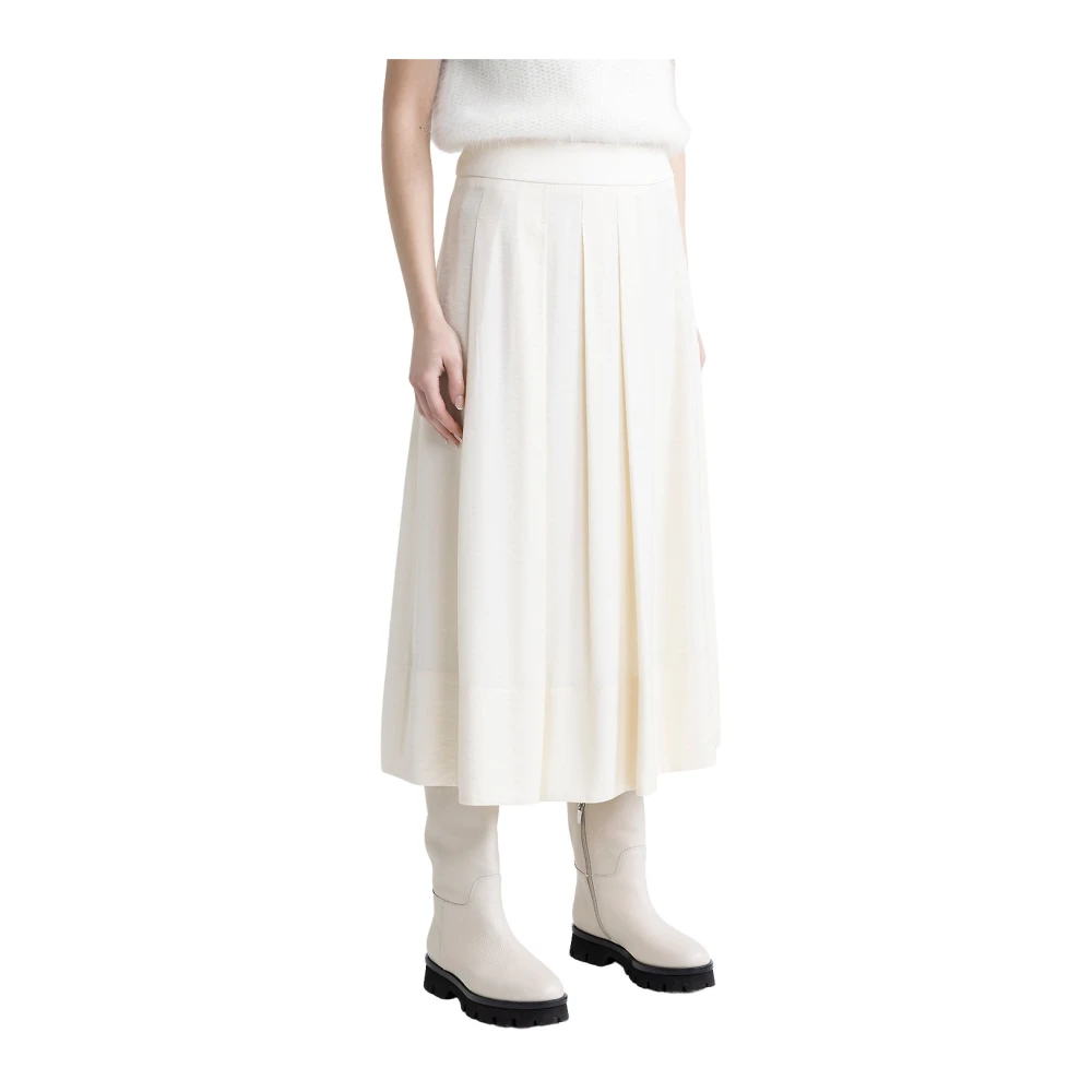 PESERICO Zachte touch viscose mix rok Beige Dames