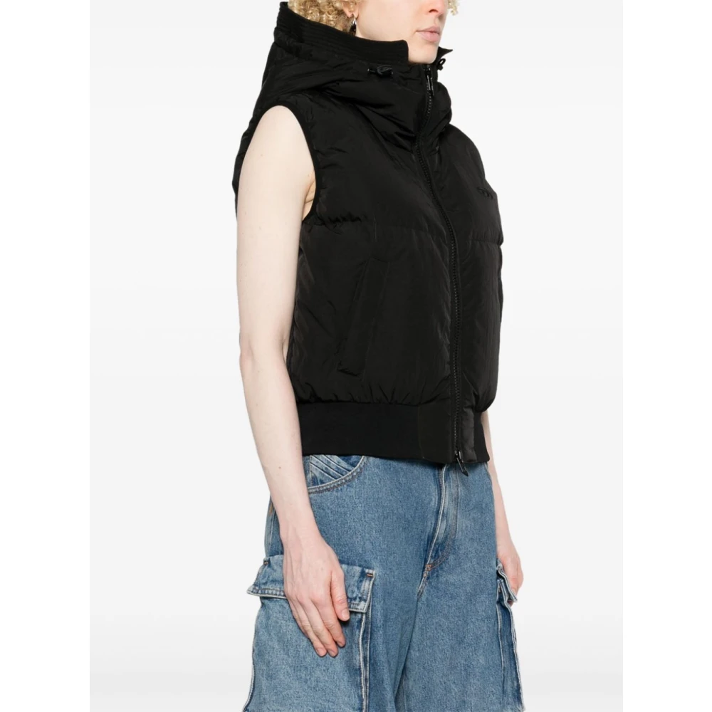Diesel Gewatteerd donsjack vest Black Dames