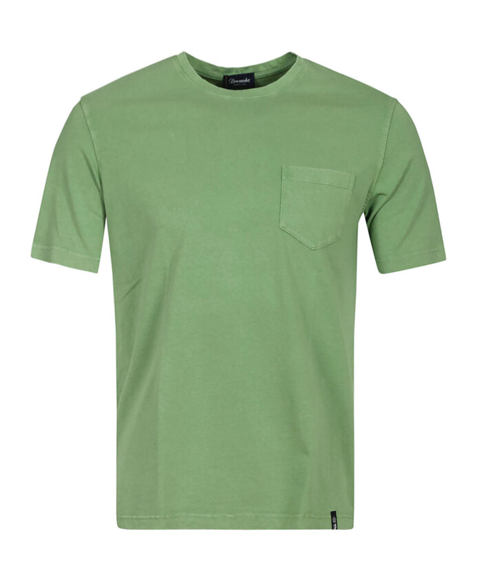 t-shirt-en-coton-vert-avec-poche-poitrine
