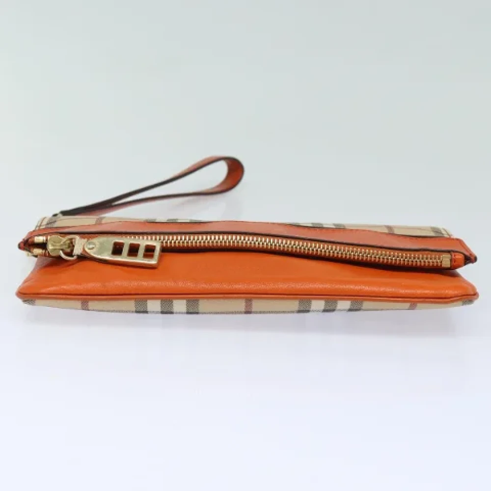 Burberry Vintage Pre-owned Leather clutches Beige Dames