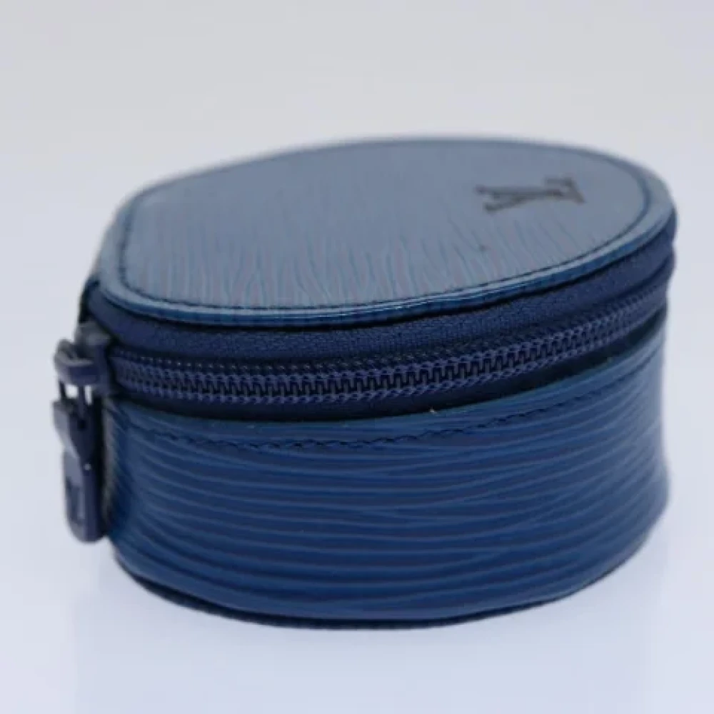 Louis Vuitton Vintage Pre-owned Leather pouches Blue Dames