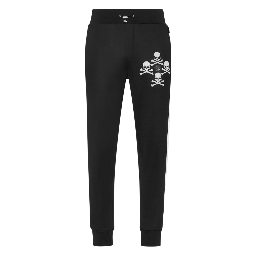 Philipp Plein Men's Black Sweatpants, Xl, Joggers Skull