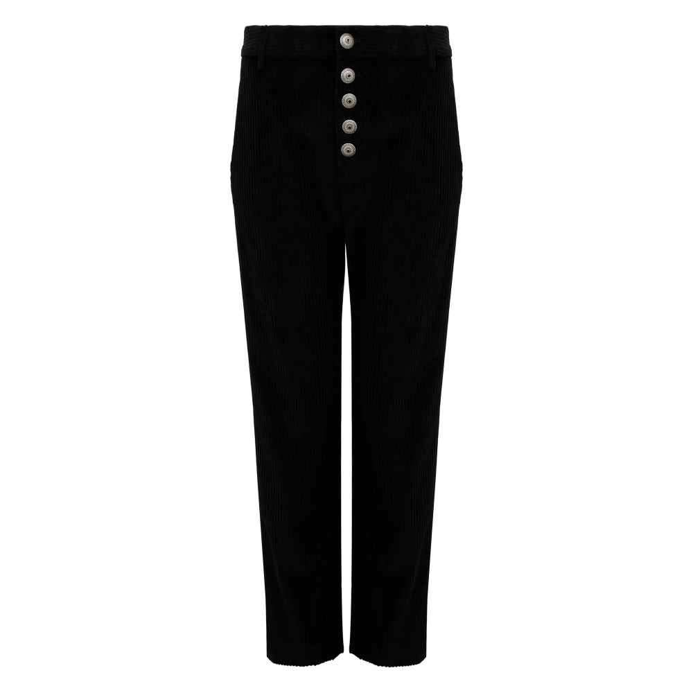 Dondup Stijlvolle Cropped Broeken voor Vrouwen Black Dames