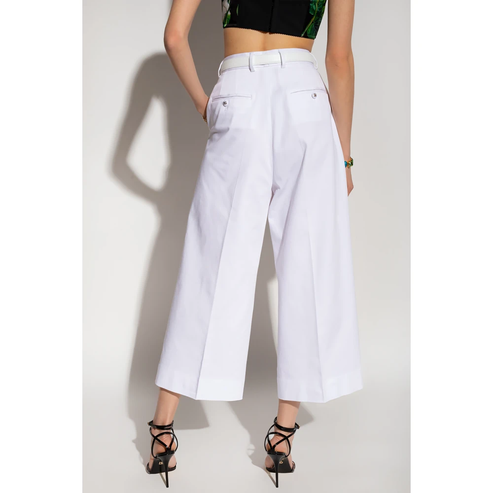 Dolce & Gabbana Hoge taille culottes White Dames