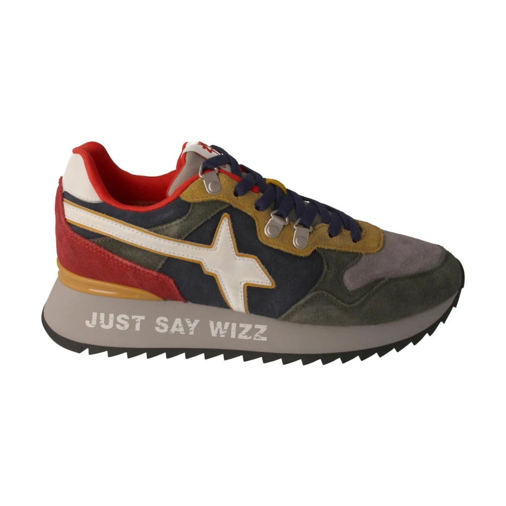 W6Yz Multicolor Leren Sneakers met Lichtgewicht Rubberen Zool Multicolor Heren