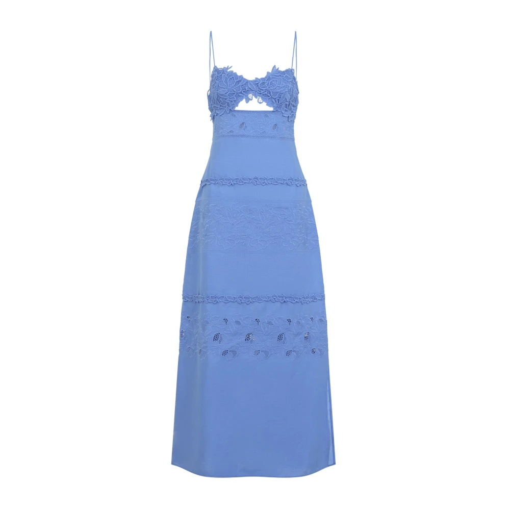 Ermanno Scervino Women's Blue Life Sleeveless Midi Dress - Party Dresses - Xs - Dresses