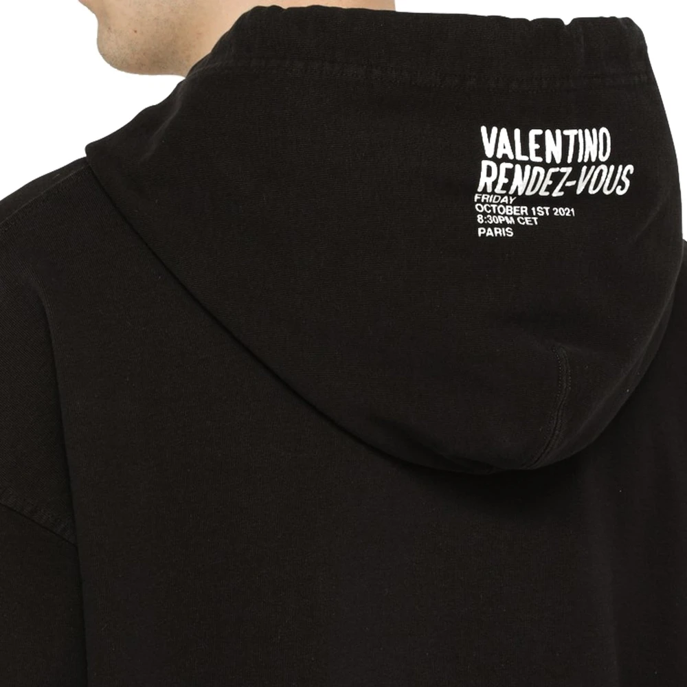 Valentino Grafische Bedrukte Sweater Black Heren