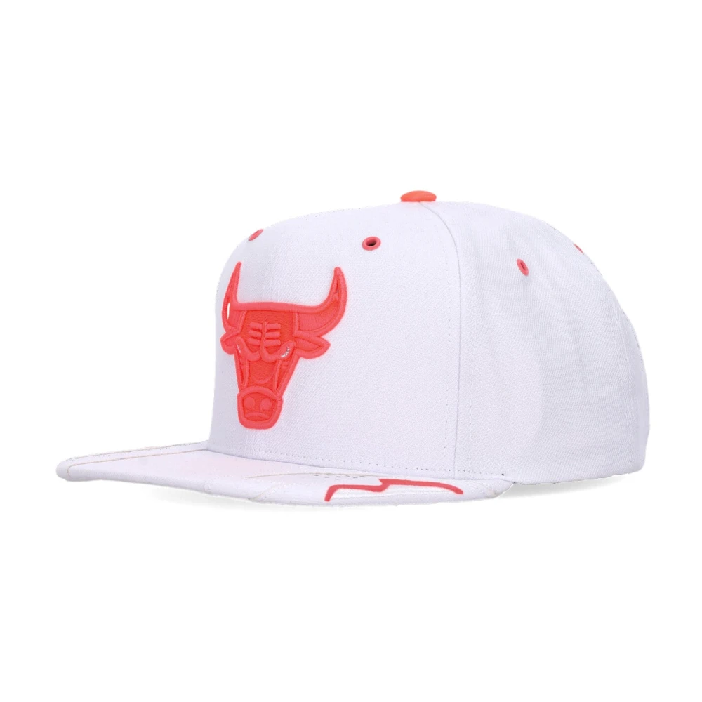 Mitchell & Ness Chicago Bulls Platte Klep Snapback Pet White Unisex