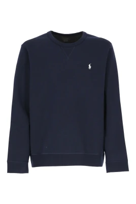 Dubbelstickad sweatshirt med rund hals