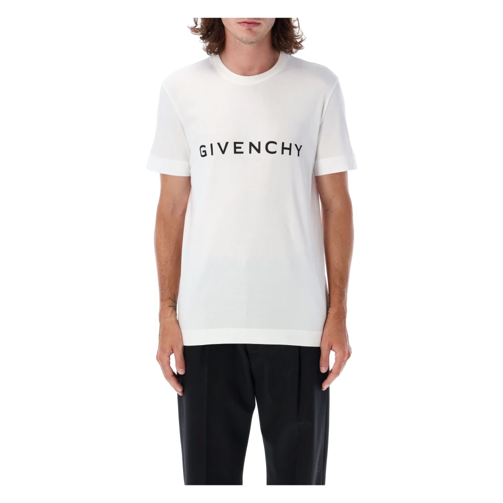 Givenchy Logo T-shirt Wit Aw24 White Heren