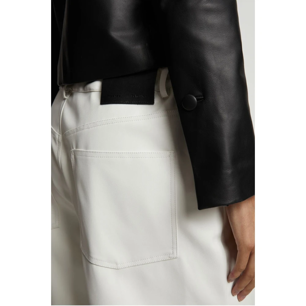 Proenza Schouler Vegan Leren Midi Shorts White Dames