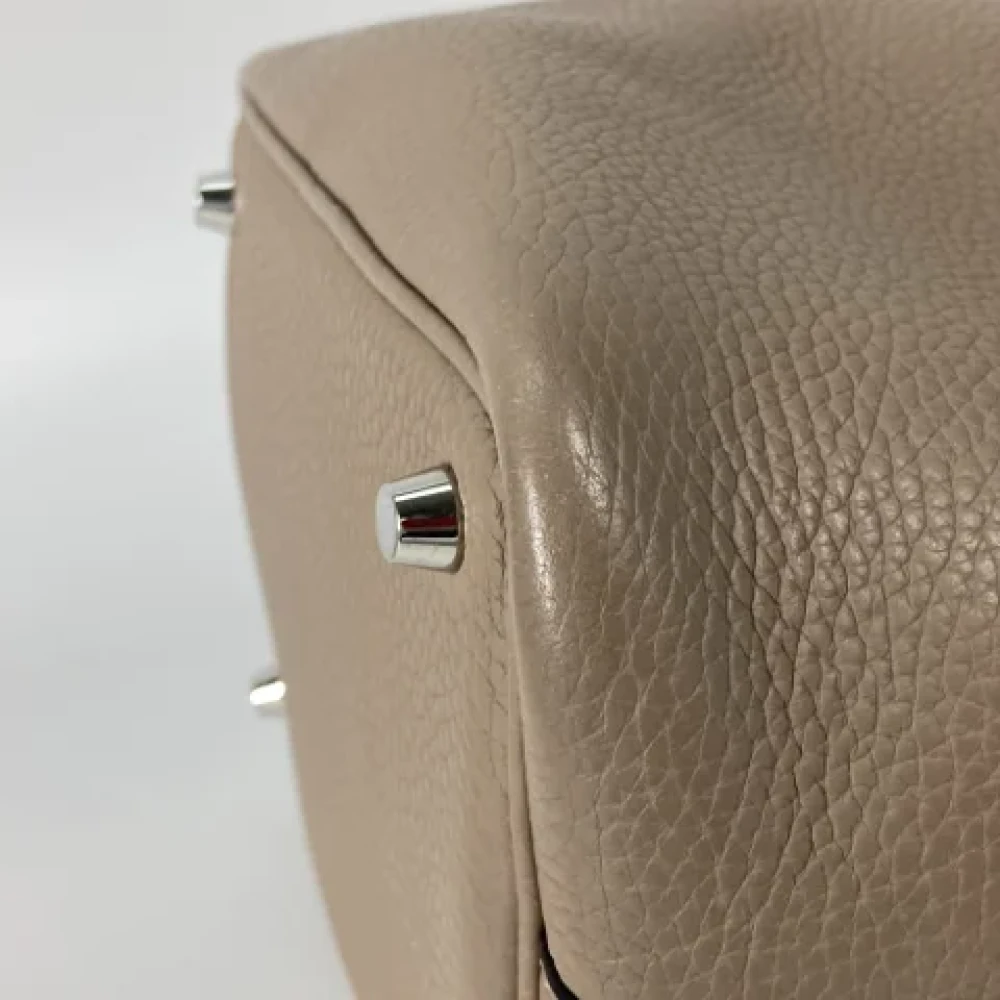 Hermès Vintage Pre-owned Leather handbags Gray Dames