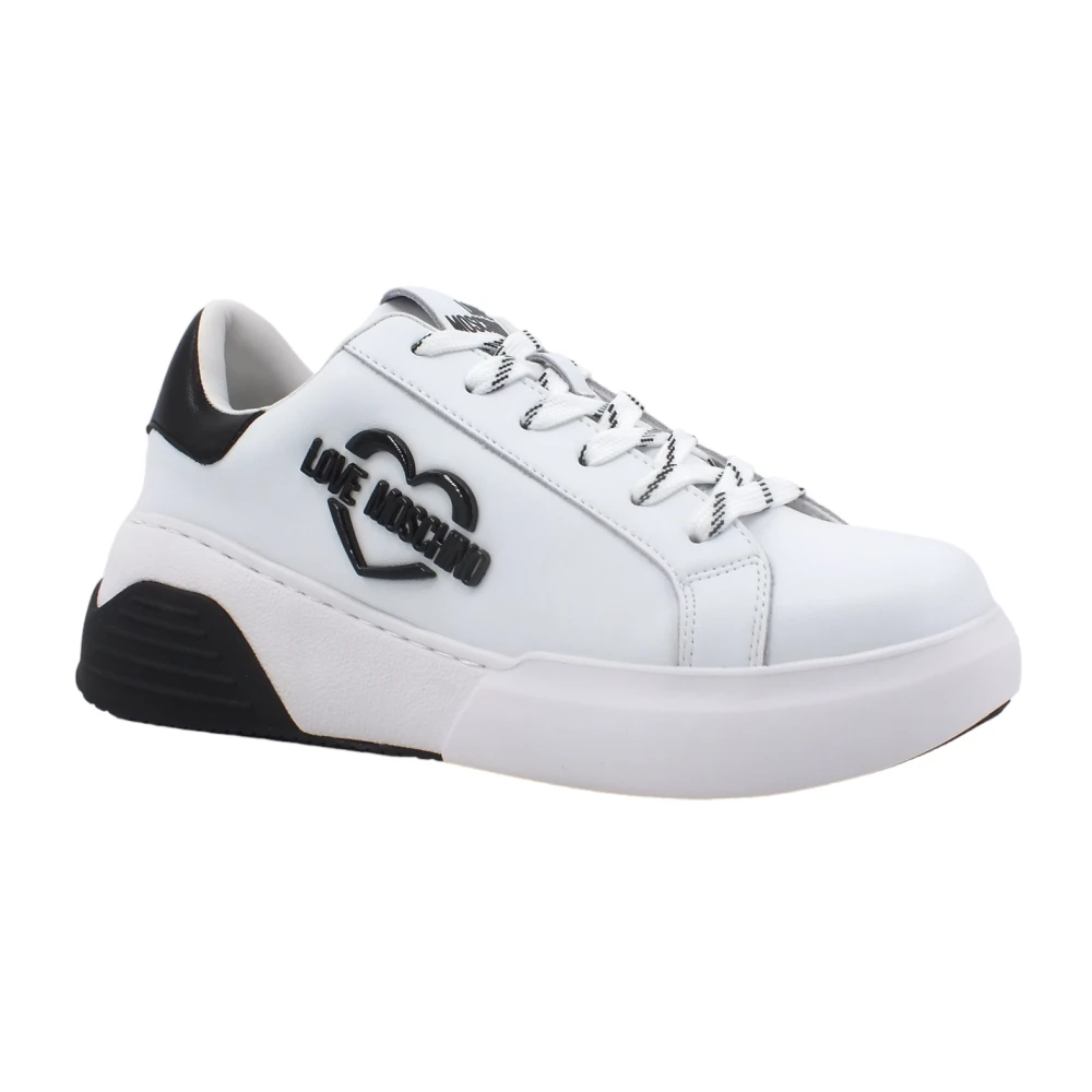 Love Moschino Women's White Leather Trainers - Sneakers - 7 Uk - Shoes