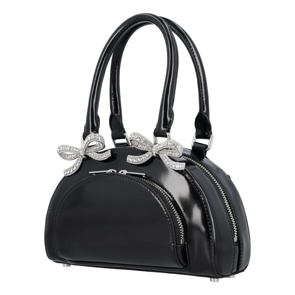 Self Portrait Zwarte Patentleren Mini Tote Tas Black Dames