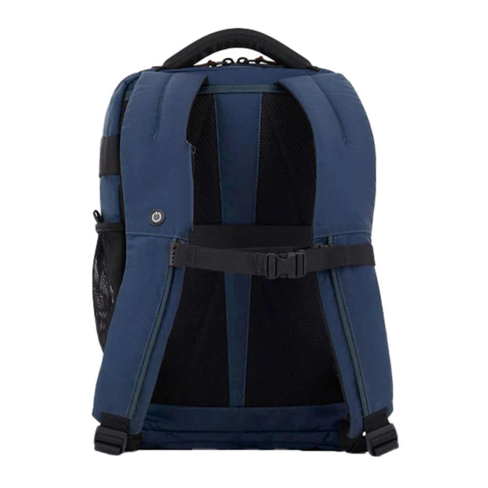 Piquadro Blauwe Stoffen Rugzak Gerecycled Polyester Blue Heren