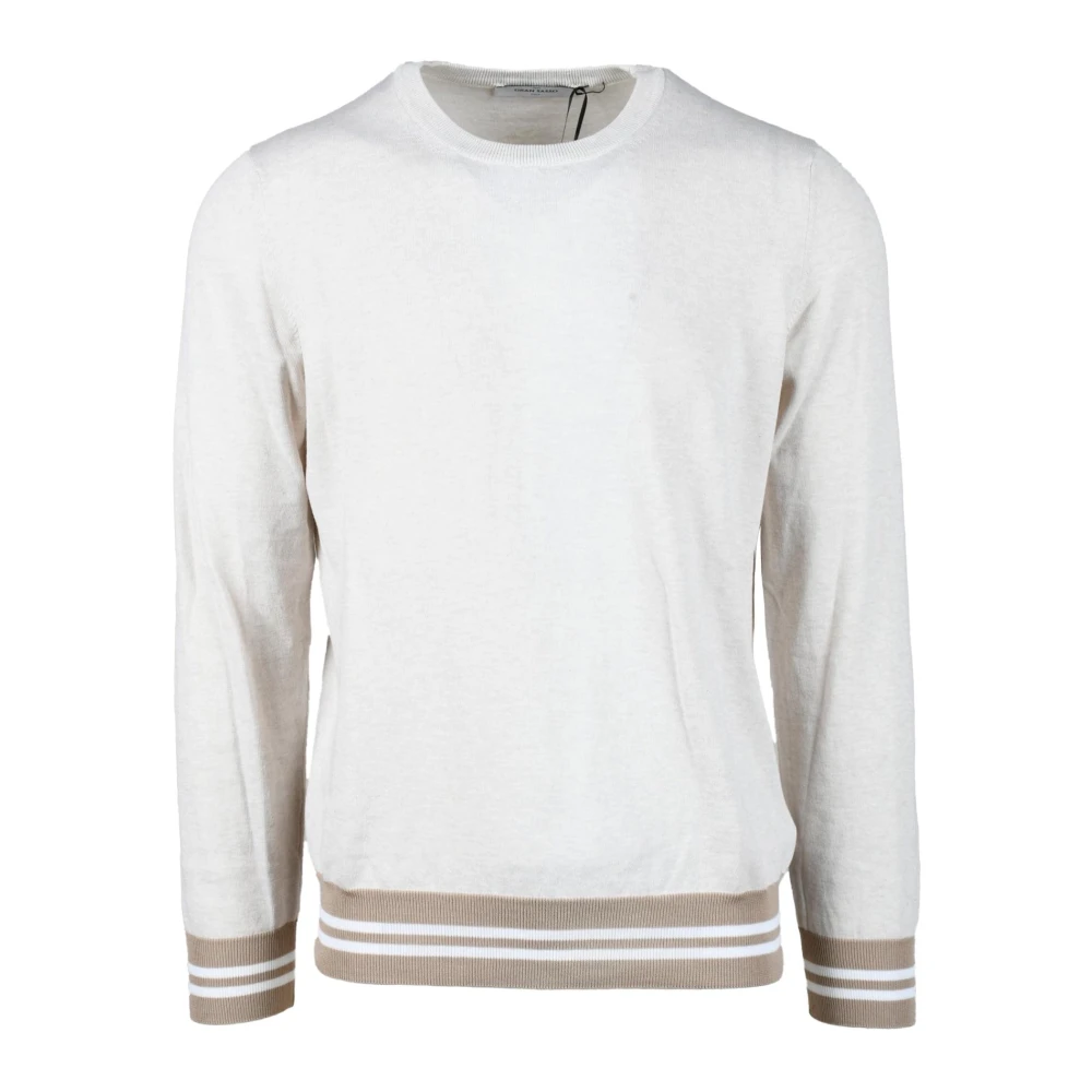 Gran Sasso Katoenen Gebreide Trui Beige Heren
