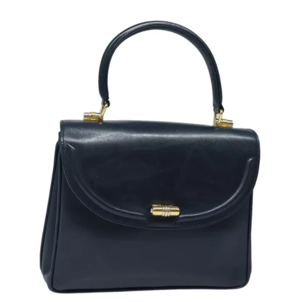 Gucci Vintage Pre-owned Leather handbags Blue Dames