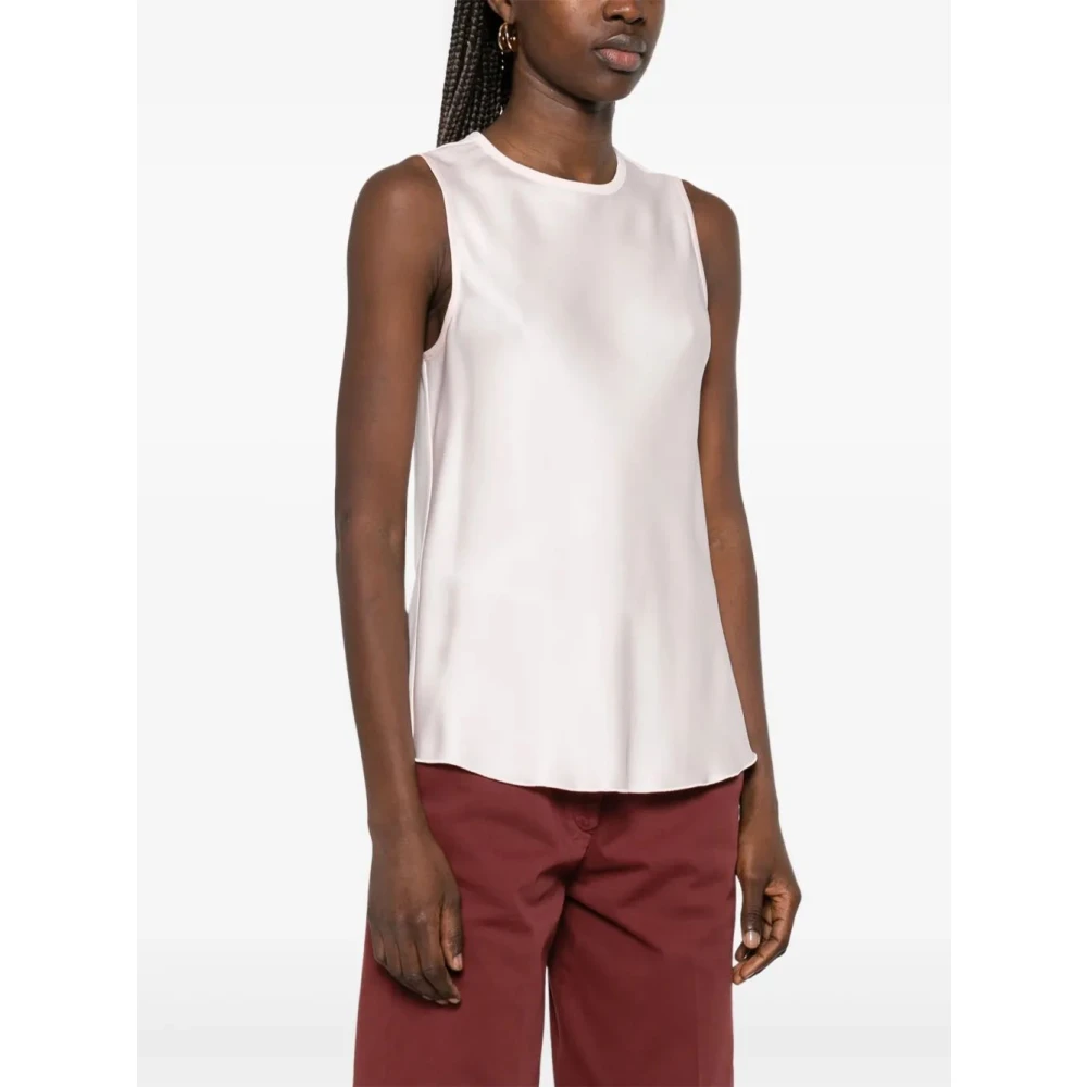 Forte Satijnen Omkeerbare Top Beige Dames