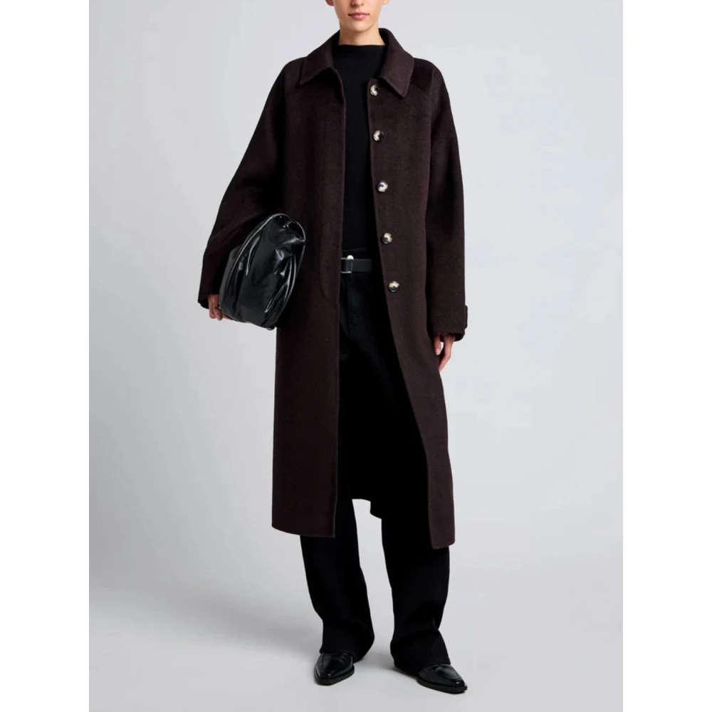 Proenza Schouler Chocoladebruine wollen jas Brown Dames