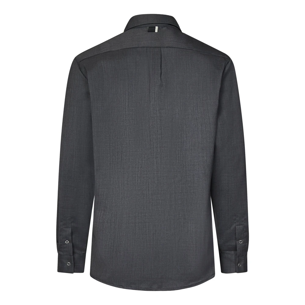 Low Brand Grijze Techno Wol Shirt Aw24 Gray Heren