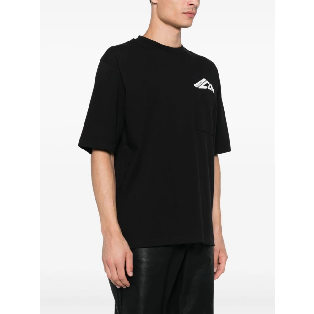 Dsquared2 Zwart Katoenen Jersey T-shirt met Logo Black Heren