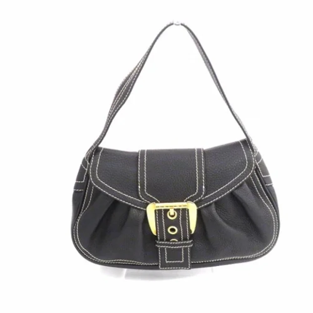 Celine Vintage Pre-owned Leather handbags Black Dames