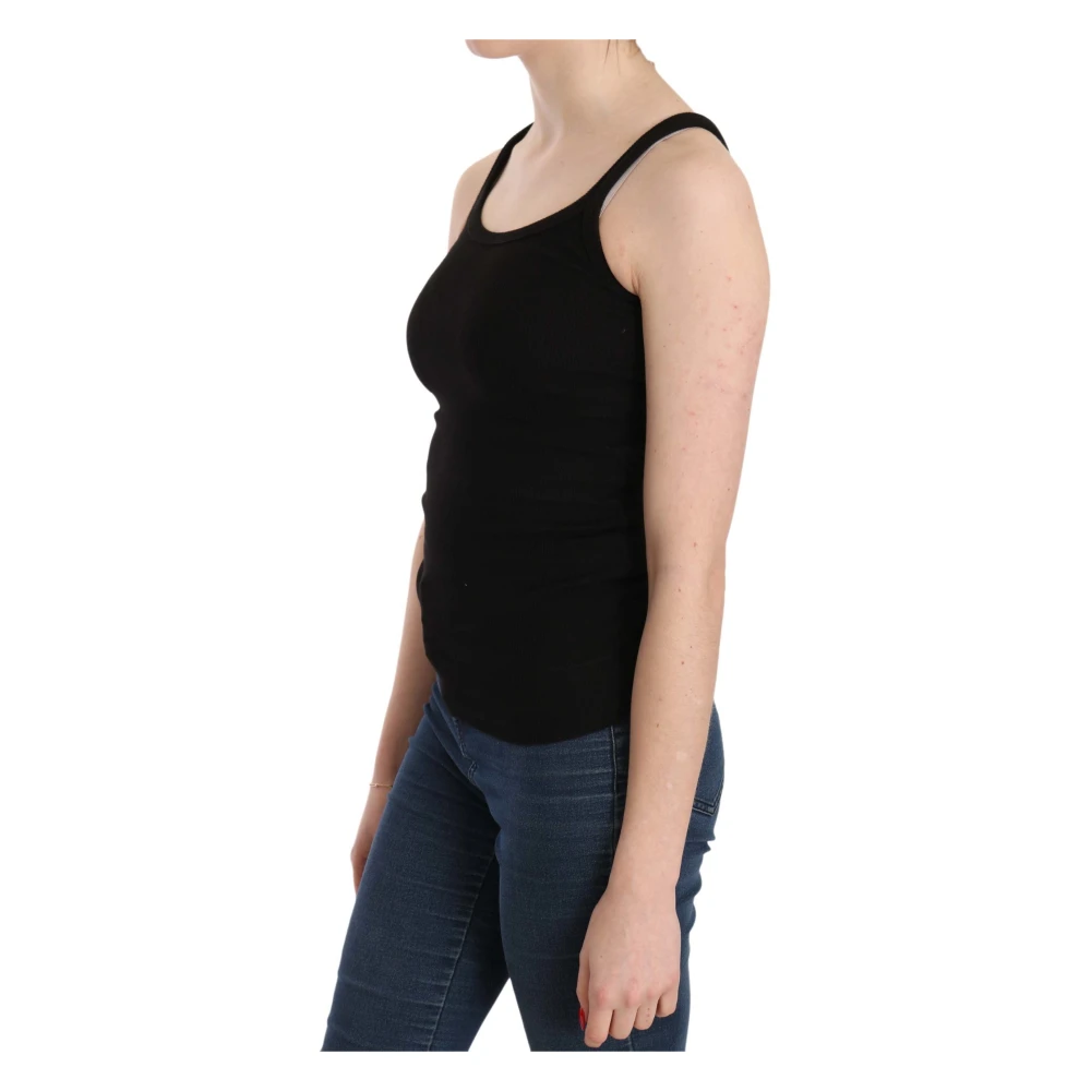 Pink Memories Elegant Mouwloos Spaghetti Band Top Black Dames