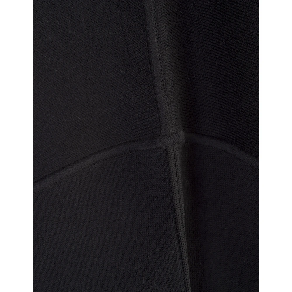 Hugo Boss Zwarte Wollen Blend Ronde Hals Sweater Black Heren