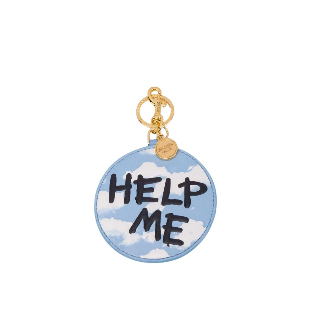 Moschino Unisex Blue Keychain Archive Clouds - One Size - Accessories