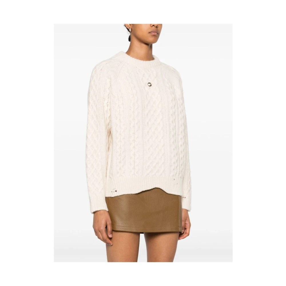 Coperni Beige Wolmix Gebreide Trui Beige Dames