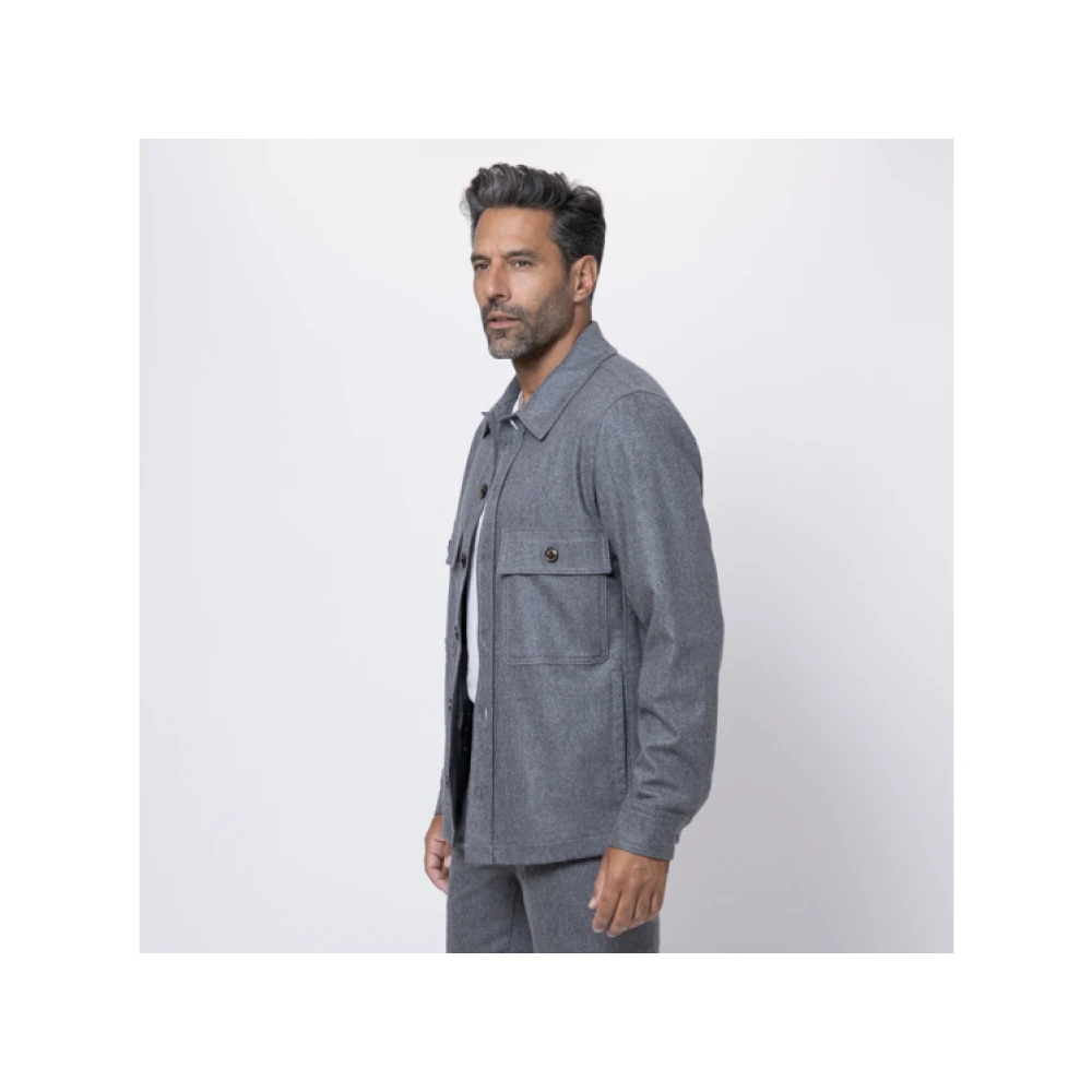 Jacob Cohën Grijze Flanellen Overshirt met Knoopsluiting Gray Dames