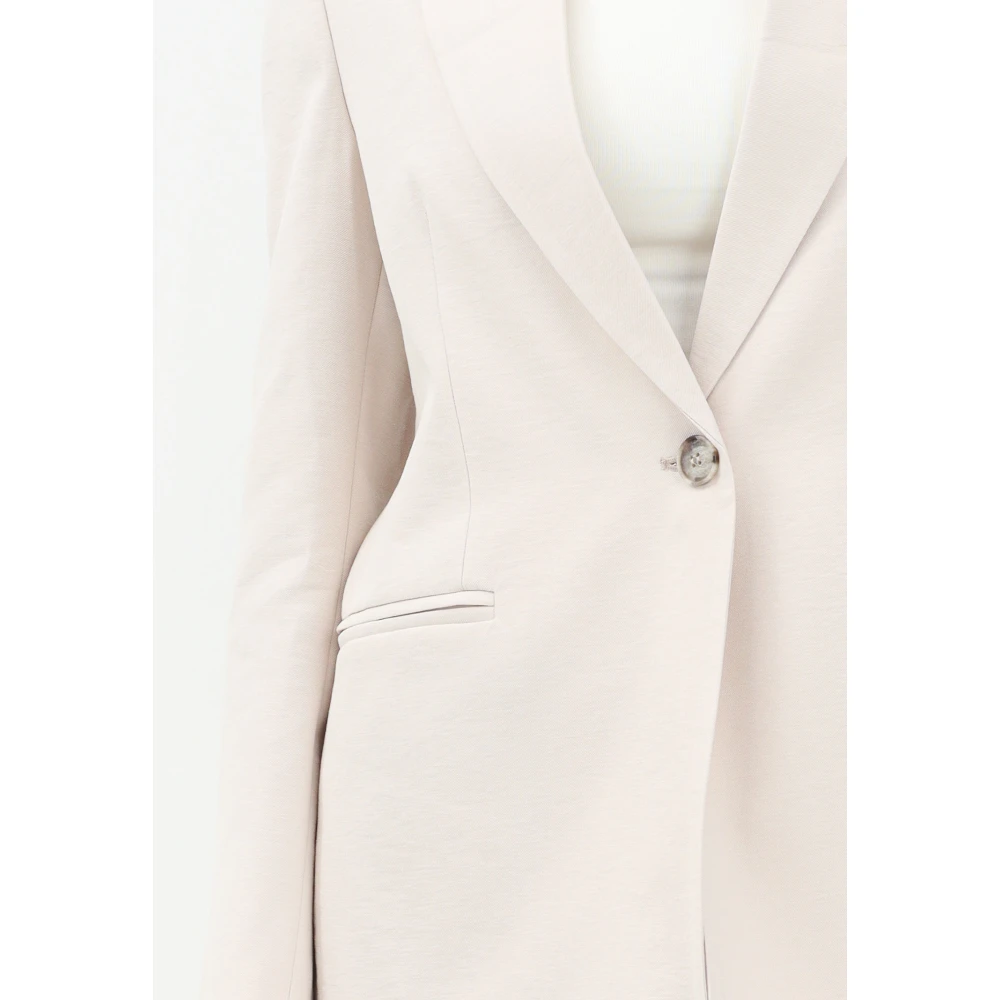 ViCOLO Beige Single-Breasted Jacket met getailleerde pasvorm Beige Dames
