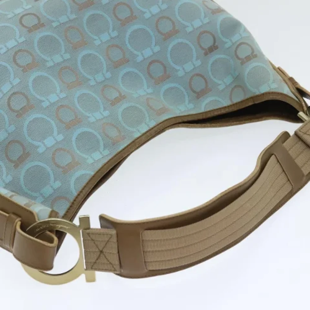 Salvatore Ferragamo Pre-owned Canvas shoulder-bags Blue Dames