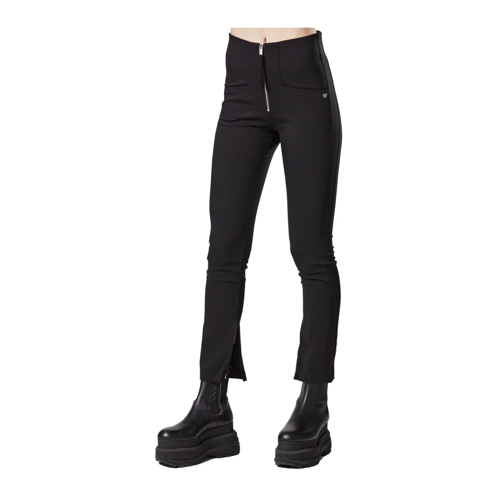 Thom Krom Slimme broek met hoge taille Black Dames