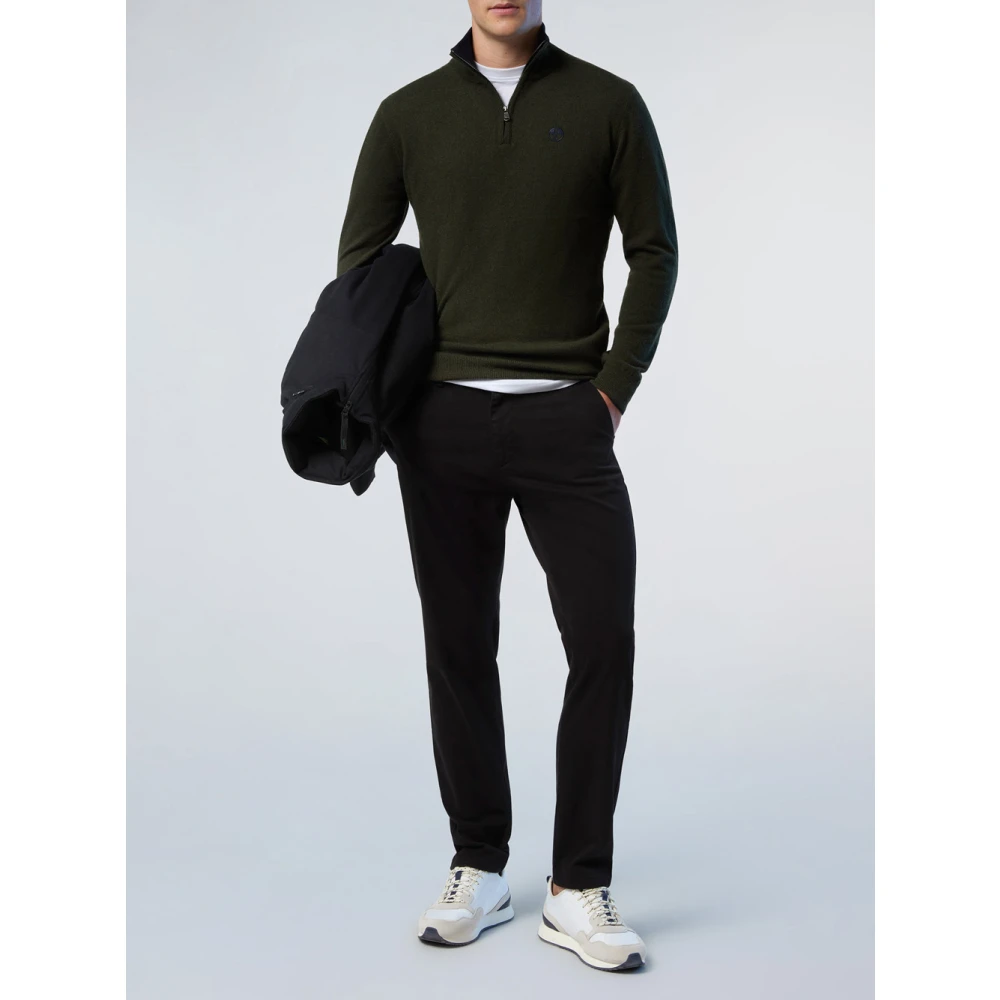 North Sails Groene Zip Sweater Green Heren