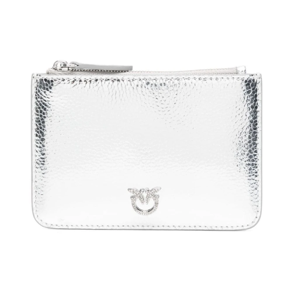 pinko Metallic Love Birds Portemonnee Gray Dames