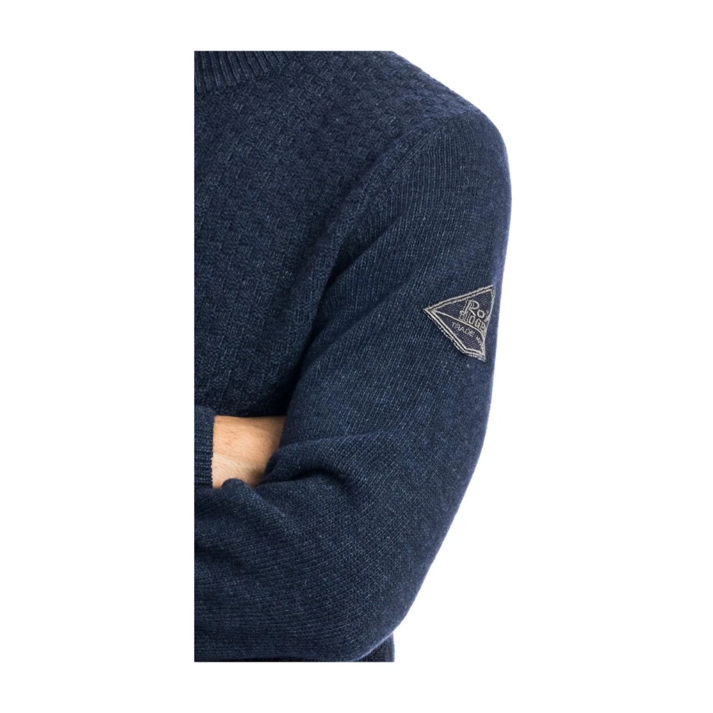 Roy Roger's Ronde Hals Trui Blue Heren