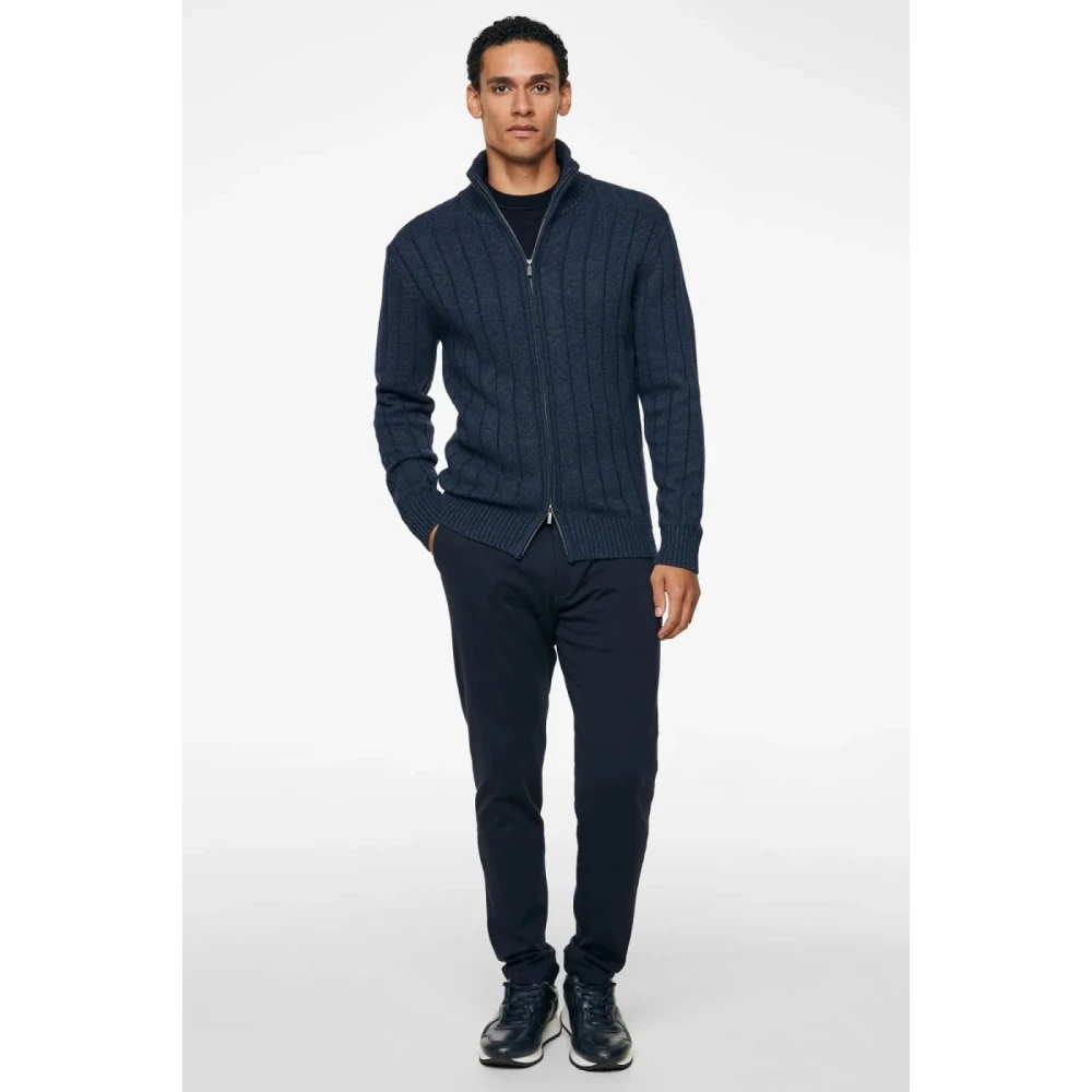 Gentiluomo Klassieke Cardigan Sweater Blue Heren