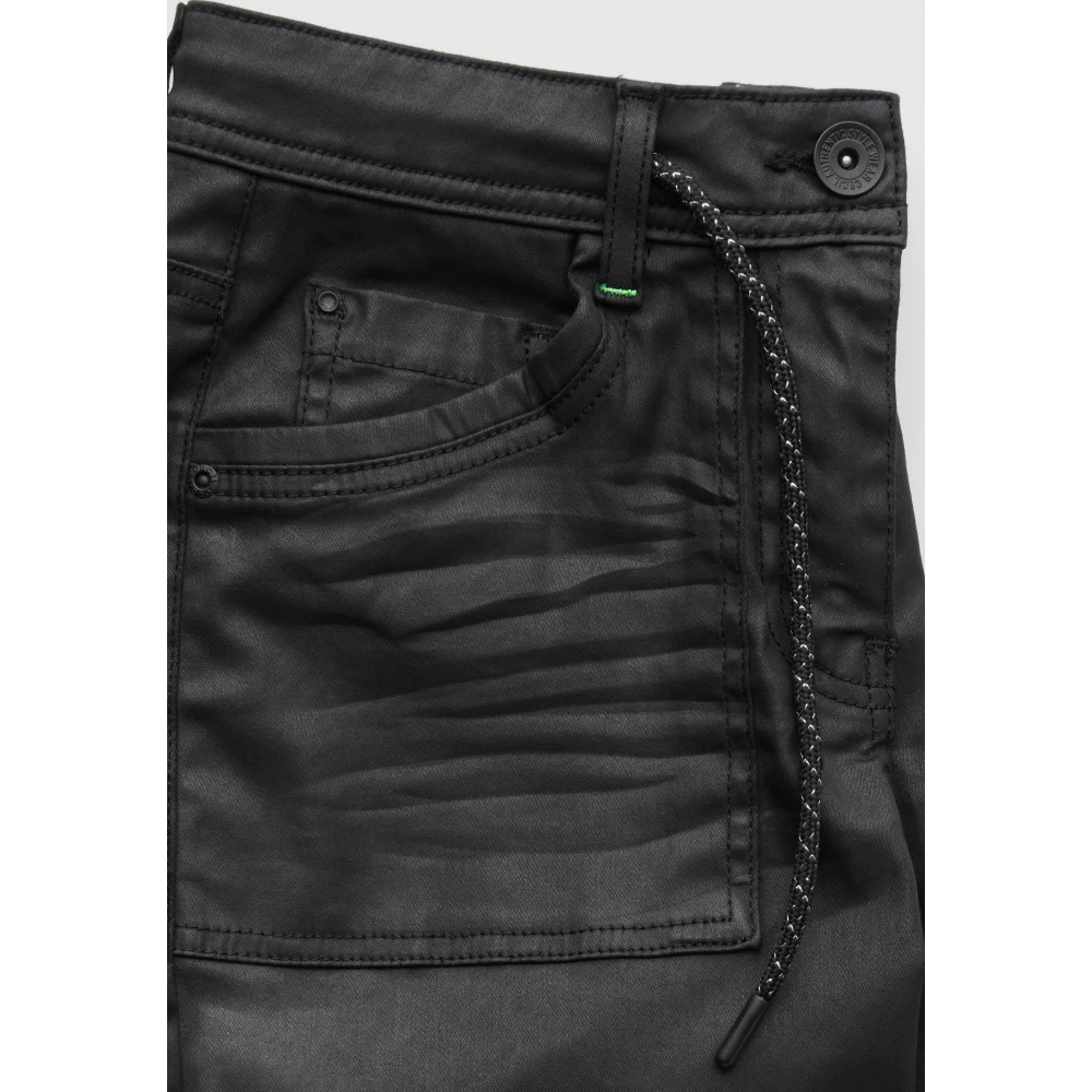 cecil Coated Jeans Casual Fit Slim Legs Black Dames
