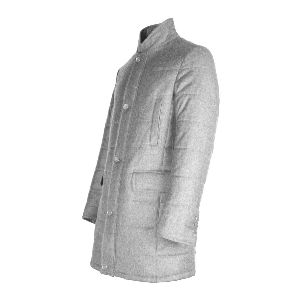 Made in Italia Regensysteem Wol Kasjmier Jas Gray Heren